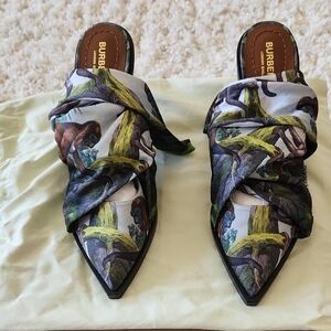 Burberry Printed Heeled Mules